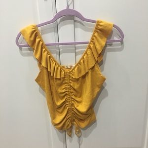 Yellow crop top